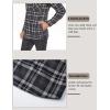 imageMAGCOMSEN Mens Flannel Shirts Long Sleeve Button Down Flannel Shirt Jacket with Hood Casual Cotton Plaid ShirtBlack Grey