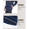 imageMAGCOMSEN Mens Flannel Shirts Long Sleeve Button Down Flannel Shirt Jacket with Hood Casual Cotton Plaid ShirtBlue Grey