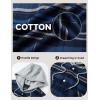 imageMAGCOMSEN Mens Flannel Shirts Long Sleeve Button Down Flannel Shirt Jacket with Hood Casual Cotton Plaid ShirtBlue Grey