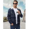 imageMAGCOMSEN Mens Flannel Shirts Long Sleeve Button Down Flannel Shirt Jacket with Hood Casual Cotton Plaid ShirtBlue Grey