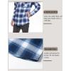 imageMAGCOMSEN Mens Flannel Shirts Long Sleeve Button Down Flannel Shirt Jacket with Hood Casual Cotton Plaid ShirtBlue White