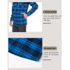 imageMAGCOMSEN Mens Flannel Shirts Long Sleeve Button Down Flannel Shirt Jacket with Hood Casual Cotton Plaid ShirtBright Blue