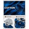 imageMAGCOMSEN Mens Flannel Shirts Long Sleeve Button Down Flannel Shirt Jacket with Hood Casual Cotton Plaid ShirtBright Blue