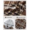 imageMAGCOMSEN Mens Flannel Shirts Long Sleeve Button Down Flannel Shirt Jacket with Hood Casual Cotton Plaid ShirtBrown