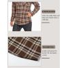 imageMAGCOMSEN Mens Flannel Shirts Long Sleeve Button Down Flannel Shirt Jacket with Hood Casual Cotton Plaid ShirtBrown