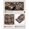 imageMAGCOMSEN Mens Flannel Shirts Long Sleeve Button Down Flannel Shirt Jacket with Hood Casual Cotton Plaid ShirtBrown