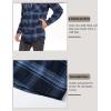 imageMAGCOMSEN Mens Flannel Shirts Long Sleeve Button Down Flannel Shirt Jacket with Hood Casual Cotton Plaid ShirtGrey Blue
