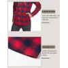 imageMAGCOMSEN Mens Flannel Shirts Long Sleeve Button Down Flannel Shirt Jacket with Hood Casual Cotton Plaid ShirtRed