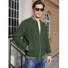 imageMAGCOMSEN Mens Jacket Lightweight Bomber Jacket Zip Up Windbreaker Casual Spring Fall Jackets with PocketsArmy Green