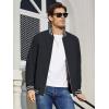 imageMAGCOMSEN Mens Jacket Lightweight Bomber Jacket Zip Up Windbreaker Casual Spring Fall Jackets with PocketsBlack