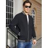 imageMAGCOMSEN Mens Jacket Lightweight Bomber Jacket Zip Up Windbreaker Casual Spring Fall Jackets with PocketsBlack