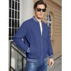 imageMAGCOMSEN Mens Jacket Lightweight Bomber Jacket Zip Up Windbreaker Casual Spring Fall Jackets with PocketsBlue
