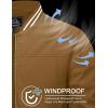 imageMAGCOMSEN Mens Jacket Lightweight Bomber Jacket Zip Up Windbreaker Casual Spring Fall Jackets with PocketsBrown