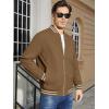 imageMAGCOMSEN Mens Jacket Lightweight Bomber Jacket Zip Up Windbreaker Casual Spring Fall Jackets with PocketsBrown