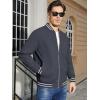 imageMAGCOMSEN Mens Jacket Lightweight Bomber Jacket Zip Up Windbreaker Casual Spring Fall Jackets with PocketsGrey