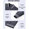 imageMAGCOMSEN Mens Jacket Lightweight Bomber Jacket Zip Up Windbreaker Casual Spring Fall Jackets with PocketsGrey