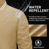 imageMAGCOMSEN Mens Jacket Lightweight Bomber Jacket Zip Up Windbreaker Casual Spring Fall Jackets with PocketsKhaki