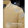 imageMAGCOMSEN Mens Jacket Lightweight Bomber Jacket Zip Up Windbreaker Casual Spring Fall Jackets with PocketsKhaki