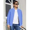 imageMAGCOMSEN Mens Jacket Lightweight Bomber Jacket Zip Up Windbreaker Casual Spring Fall Jackets with PocketsLight Blue