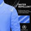 imageMAGCOMSEN Mens Jacket Lightweight Bomber Jacket Zip Up Windbreaker Casual Spring Fall Jackets with PocketsLight Blue