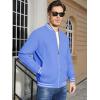 imageMAGCOMSEN Mens Jacket Lightweight Bomber Jacket Zip Up Windbreaker Casual Spring Fall Jackets with PocketsLight Blue