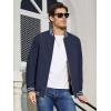 imageMAGCOMSEN Mens Jacket Lightweight Bomber Jacket Zip Up Windbreaker Casual Spring Fall Jackets with PocketsNavy