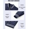 imageMAGCOMSEN Mens Jacket Lightweight Bomber Jacket Zip Up Windbreaker Casual Spring Fall Jackets with PocketsNavy