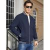imageMAGCOMSEN Mens Jacket Lightweight Bomber Jacket Zip Up Windbreaker Casual Spring Fall Jackets with PocketsNavy