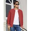imageMAGCOMSEN Mens Jacket Lightweight Bomber Jacket Zip Up Windbreaker Casual Spring Fall Jackets with PocketsOrange