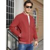 imageMAGCOMSEN Mens Jacket Lightweight Bomber Jacket Zip Up Windbreaker Casual Spring Fall Jackets with PocketsOrange