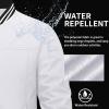 imageMAGCOMSEN Mens Jacket Lightweight Bomber Jacket Zip Up Windbreaker Casual Spring Fall Jackets with PocketsWhite