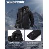 imageMAGCOMSEN Mens Winter Coat Military Jacket Fleece Lined Parka Cotton Cargo Jacket2 Black