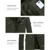 imageMAGCOMSEN Mens Winter Coat Military Jacket Fleece Lined Parka Cotton Cargo JacketArmy Green