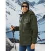 imageMAGCOMSEN Mens Winter Coat Military Jacket Fleece Lined Parka Cotton Cargo JacketArmy Green