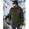 imageMAGCOMSEN Mens Winter Coat Military Jacket Fleece Lined Parka Cotton Cargo JacketArmy Green