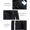 imageMAGCOMSEN Mens Winter Coat Military Jacket Fleece Lined Parka Cotton Cargo JacketBlack