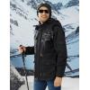imageMAGCOMSEN Mens Winter Coat Military Jacket Fleece Lined Parka Cotton Cargo JacketBlack