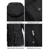 imageMAGCOMSEN Mens Winter Coat Military Jacket Fleece Lined Parka Cotton Cargo JacketBlack