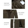 imageMAGCOMSEN Mens Winter Coat Military Jacket Fleece Lined Parka Cotton Cargo JacketCoffee