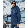 imageMAGCOMSEN Mens Winter Coat Military Jacket Fleece Lined Parka Cotton Cargo JacketDenim Blue