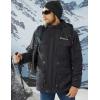 imageMAGCOMSEN Mens Winter Coat Military Jacket Fleece Lined Parka Cotton Cargo JacketGrey