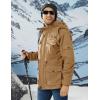 imageMAGCOMSEN Mens Winter Coat Military Jacket Fleece Lined Parka Cotton Cargo JacketKhaki