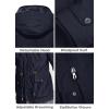 imageMAGCOMSEN Mens Winter Coat Military Jacket Fleece Lined Parka Cotton Cargo JacketNavy