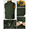 imageMAGCOMSEN Mens Winter Vests Outerwear Fleece Lined Puffer Vest Warm Casual Quilted Vest Bubble Sherpa Vest JacketGreen