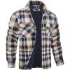 imageMAGCOMSEN Mens Flannel Shirt Jacket with Quilted Lined Long Sleeve Plaid Coat Button Down Thick Outwear WinterYellow