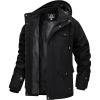 imageMAGCOMSEN Mens Winter Coat Military Jacket Fleece Lined Parka Cotton Cargo Jacket2 Black