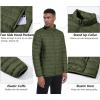 imageMAGCOMSEN Mens Puffer Jacket Lightweight Warm Winter Coats Water Repellent Windproof Insulated JacketArmy Green