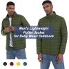 imageMAGCOMSEN Mens Puffer Jacket Lightweight Warm Winter Coats Water Repellent Windproof Insulated JacketArmy Green