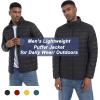 imageMAGCOMSEN Mens Puffer Jacket Lightweight Warm Winter Coats Water Repellent Windproof Insulated JacketBlack