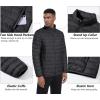 imageMAGCOMSEN Mens Puffer Jacket Lightweight Warm Winter Coats Water Repellent Windproof Insulated JacketBlack